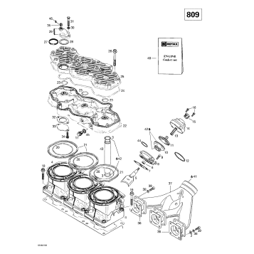 01- Cylinder, Exhaust Manifold (809)