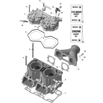 01- Engine - Cylinder And Cylinder Head - 850 E-TEC