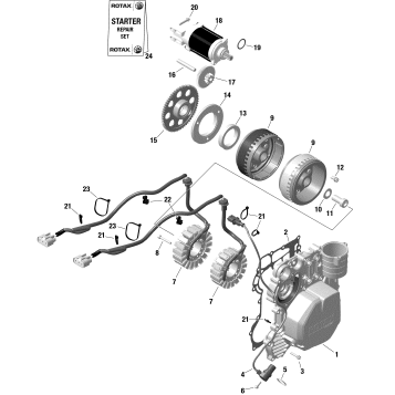 01- Rotax - Magneto And Electric Starter 650w
