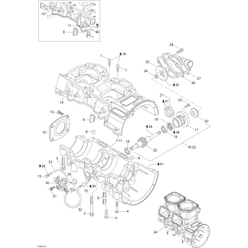 01- Crankcase, Water Pump And Oil Pump