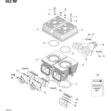 01- Cylinder, Exhaust Manifold And Reed Valve 2