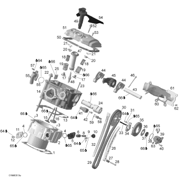 01- Cylinder and Cylinder Head, Rear Side