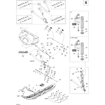 07- Front Suspension And Ski X