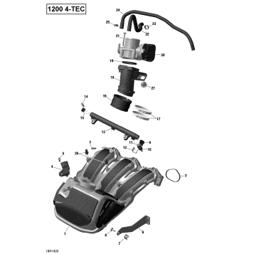 02- Air Intake Manifold and Throttle Body - 1200iTC 4-TEC