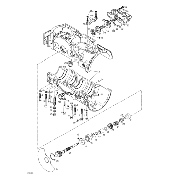 01- Crankcase, Rotary Valve, Water Pump