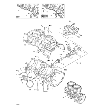 01- Crankcase, Water Pump And Oil Pump