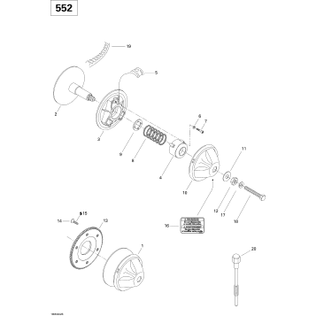 05- Drive Pulley (MX Z 550F)