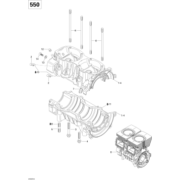 01- Crankcase (550F)