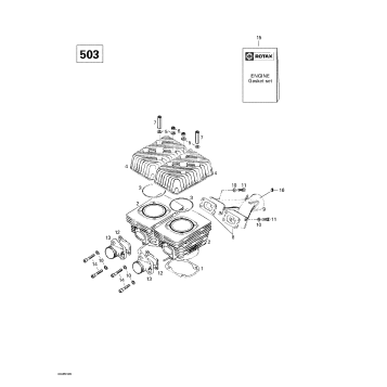 01- Cylinder, Intake Exhaust Manifold (503)