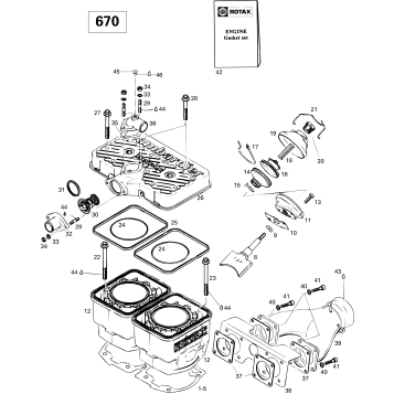 01- Cylinder And Exhaust Manifold 670