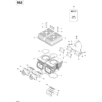 01- Cylinder, Exhaust Manifold (552)