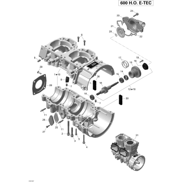 01- Crankcase, Water Pump And Oil Pump