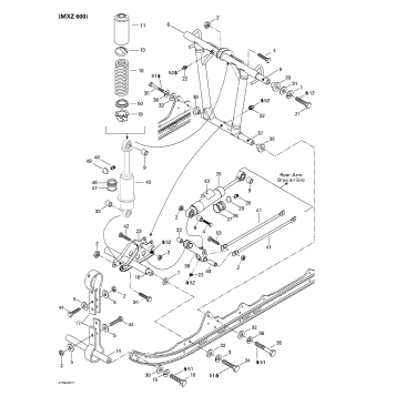 08- Front Arm, Rear Suspension (MX Z 600)