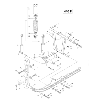 08- Front Arm, Rear Suspension (440F)