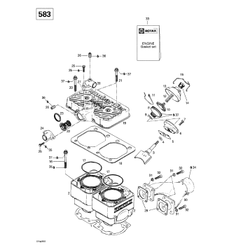 01- Cylinder, Exhaust Manifold (583)