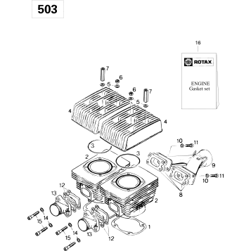 01- Cylinder And Exhaust Manifold 503