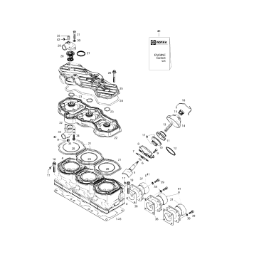01- Cylinder, Exhaust Manifold (599)