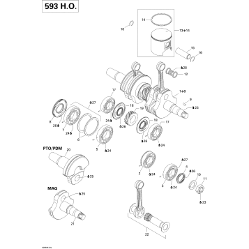 01- Crankshaft And Pistons 593HO