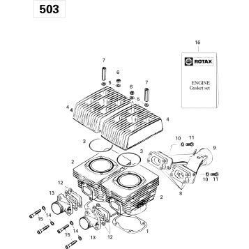 01- Cylinder And Exhaust Manifold 503