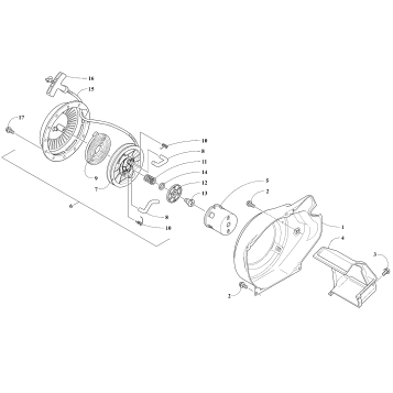 Engine - Recoil Starter and Air Shroud