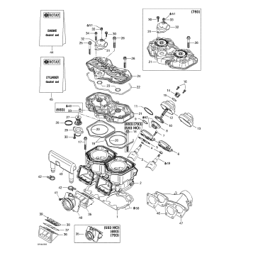 01- Cylinder, Exhaust Manifold, Reed Valve