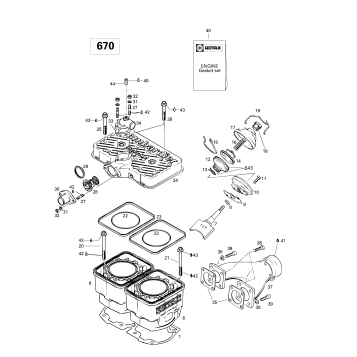 01- Cylinder, Exhaust Manifold (670)