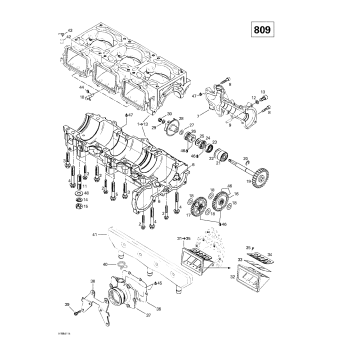 01- Crankcase, Reed Valve, Water Pump