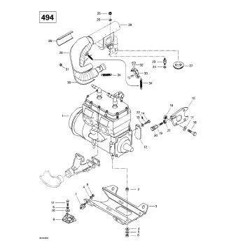 01- Engine Support And Muffler (494)