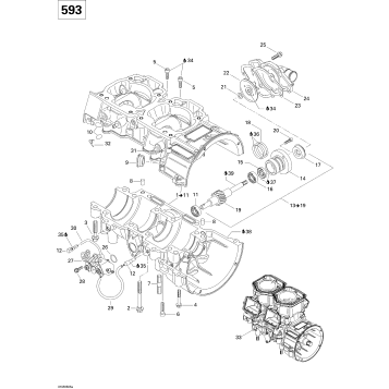 01- Crankcase, Water Pump And Oil Pump (593)