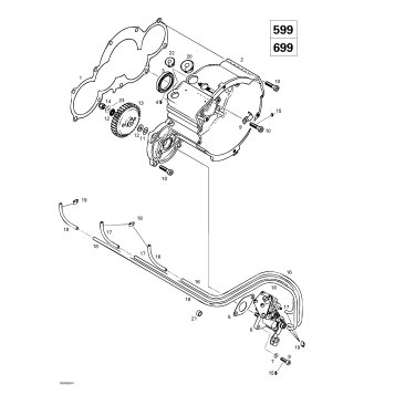 03- Ignition Housing Oil Pump (599, 699)