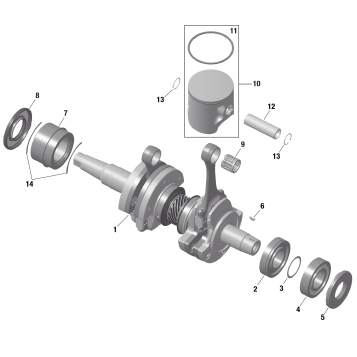 01- ROTAX - Crankshaft and Pistons