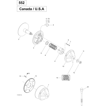 05- Drive Pulley 552, CAN-USA
