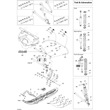 07- Front Suspension And Ski 600 Adrenaline