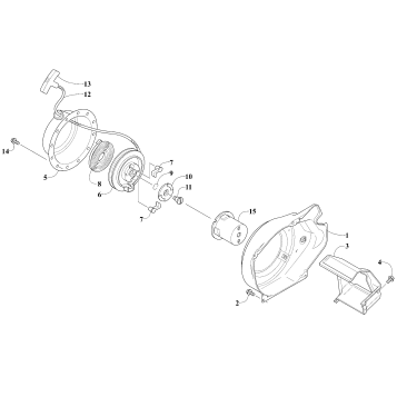 Engine - Recoil Starter and Air Shroud
