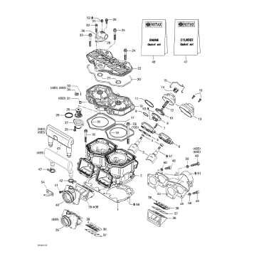 01- Cylinder, Exhaust Manifold, Reed Valve