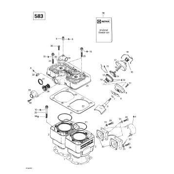01- Cylinder, Exhaust Manifold (583)