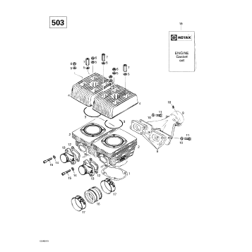 01- Cylinder, Exhaust Manifold (503)