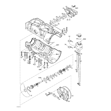 01- Crankcase, Rotary Valve, Water Pump