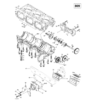 01- Crankcase, Reed Valve, Water Pump