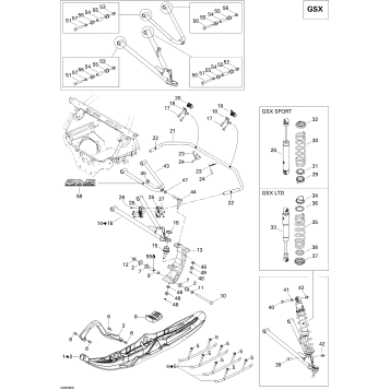 07- Front Suspension And Ski 500