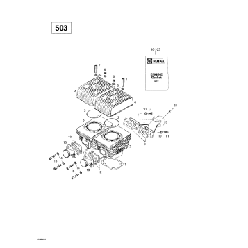 01- Cylinder, Exhaust Manifold (503)