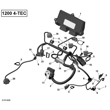 10- Engine Harness and Electronic Module - 1200iTC 4-TEC