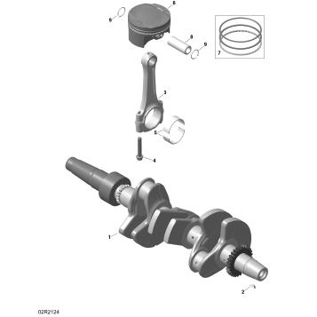 01- Rotax - Crankshaft And Pistons