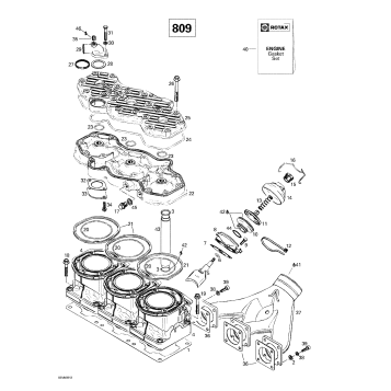 01- Cylinder, Exhaust Manifold (809)