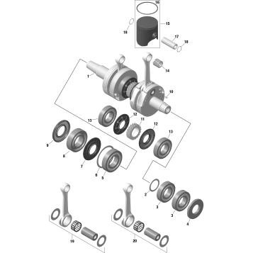 01- ROTAX - Crankshaft and Pistons