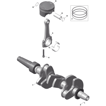 01- ROTAX - Crankshaft and Pistons