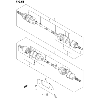 FRONT DRIVE SHAFT (MODEL K3/K4)