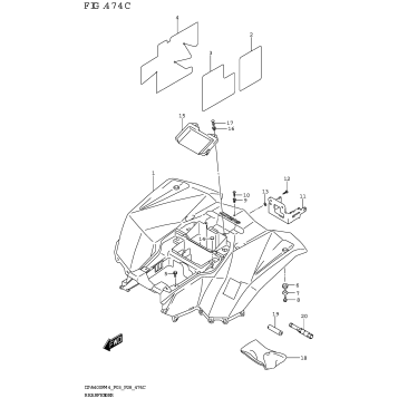 REAR FENDER (LT-A400F:P03)