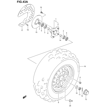 FRONT WHEEL (MODEL K4/K5/K6)