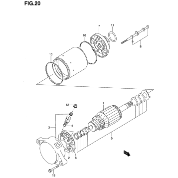 STARTING MOTOR (MODEL X)